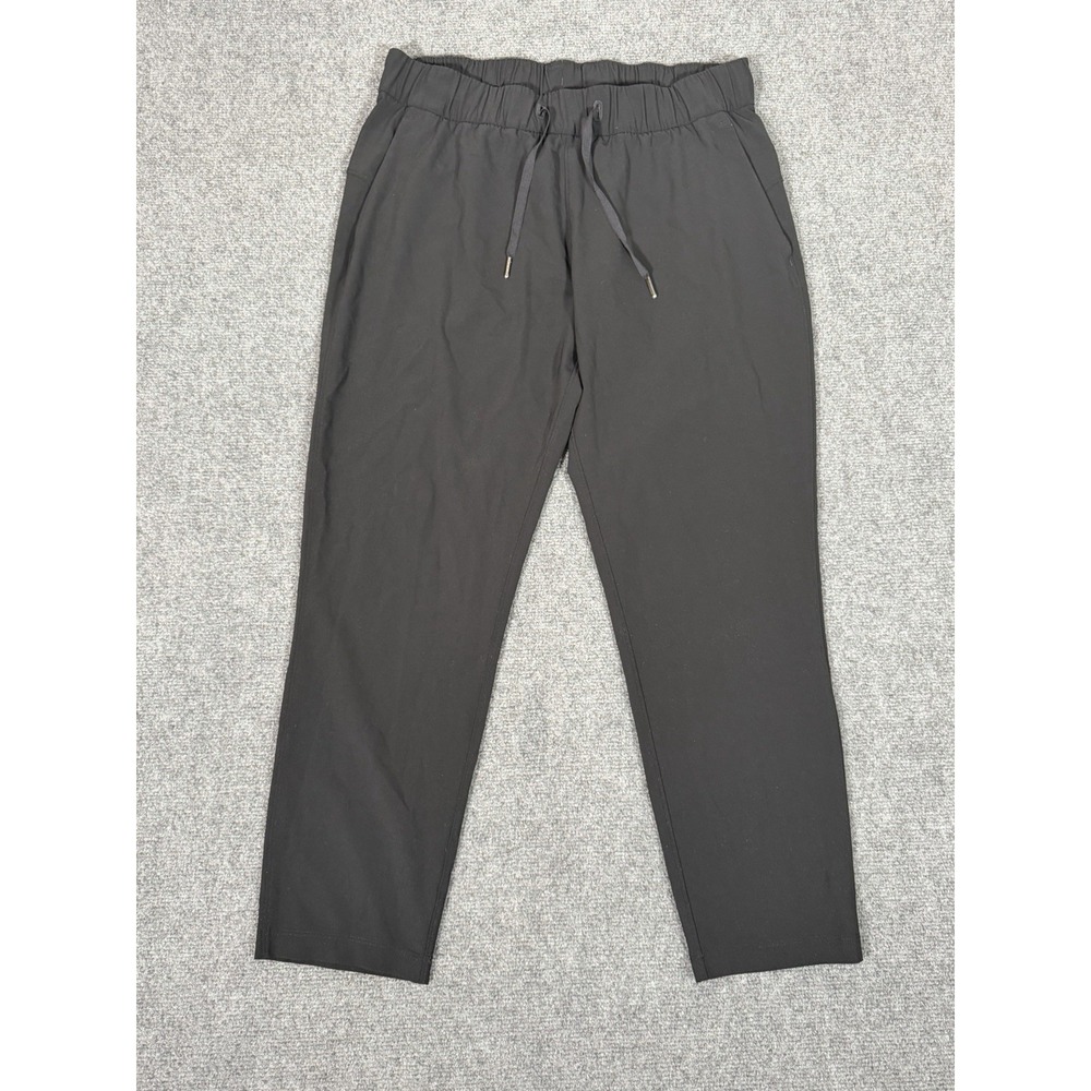 Lululemon On The Fly Jogger Pant Womens Size 10 Black LW5AHOS Tapered Leg 28"
